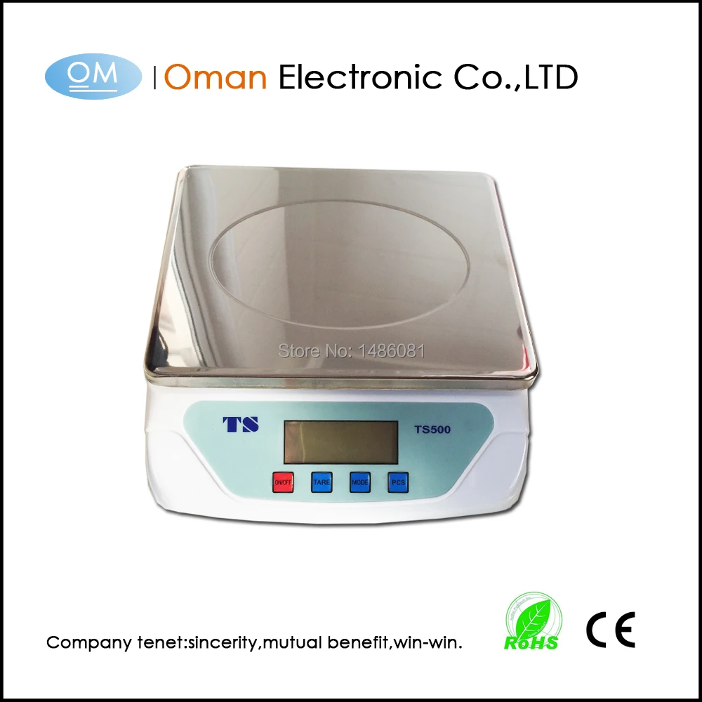 

Oman-T500A 25kg/1g stainless steel Food Diet Grams Kitchen Scale postal scale portable shipping scale