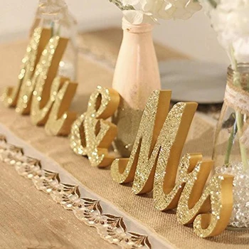 Gold Glitter letter Mr & Mrs Sign Indoor outdoor rustic Wedding Sweetheart Table Centerpiece bridal shower Decoration Photo Prop
Gold Glitter letter Mr & Mrs Sign Indoor outdoor rustic Wedding Sweetheart Table Centerpiece bridal shower Decoration Photo Prop