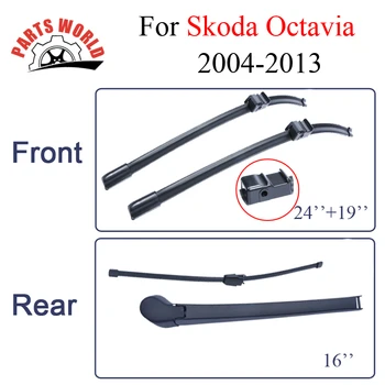 24''+19'' Windscreen Front and Rear Wiper Arm And Blade For Skoda Octavia 2004-2013 Windshield Soft Rubber Brush Car Accessories
24''+19'' Windscreen Front and Rear Wiper Arm And Blade For Skoda Octavia 2004-2013 Windshield Soft Rubber Brush Car Accessories