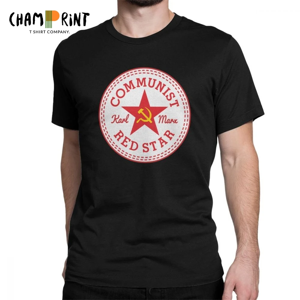 Communist Red Star Men's T Shirts Communism Marxism Socialism 100% Cotton Tops Funny Short Sleeve Tees Plus Size T-Shirts
Communist Red Star Men's T Shirts Communism Marxism Socialism 100% Cotton Tops Funny Short Sleeve Tees Plus Size T-Shirts