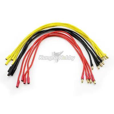

12Pcs 3.5mm Gold Bullet Connector Brushless Motor ESC Extension Cable Wire
