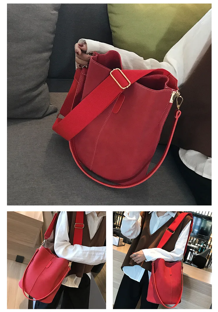 Women Shoulder Bag large capacity Matte PU Leather lady handbag Luxury Designer