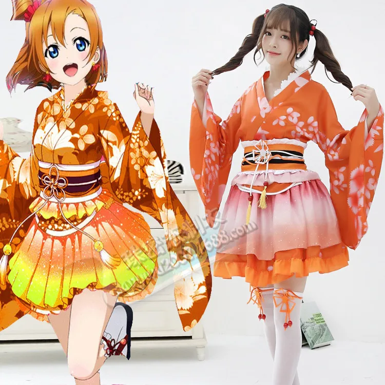 Женское кимоно MILLYN Love live School Idol Project летнее платье для девочек косплея|honoka kousaka