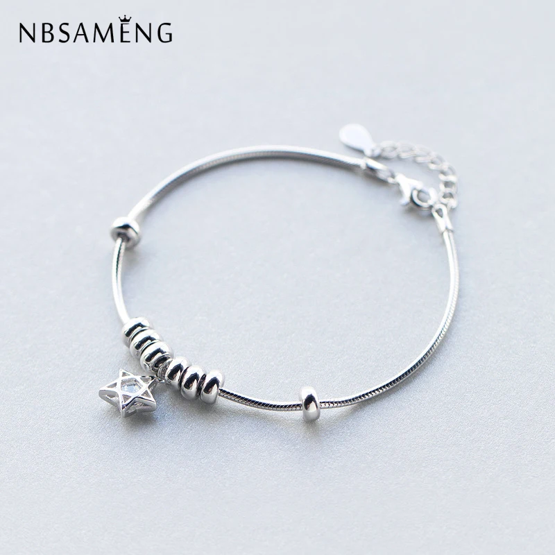 NBSAMENG Pendant 925 Sterling Silver Unique Star Round Charm Bracelet with Zircon for Women Bracelets & Bangles Jewelry Gift
NBSAMENG Pendant 925 Sterling Silver Unique Star Round Charm Bracelet with Zircon for Women Bracelets & Bangles Jewelry Gift