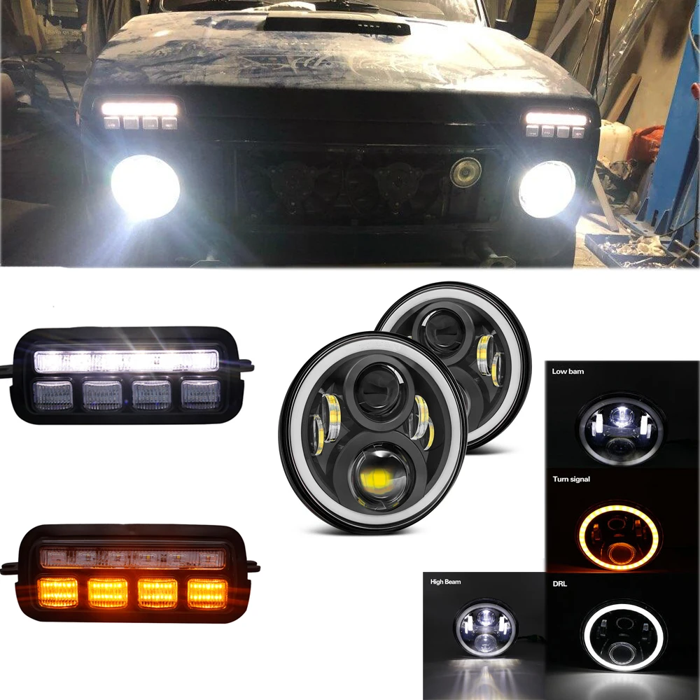 2Pcs LED Daytime Running Lights for Lada Niva 4x4 1995 Running Turn Signal Car Styling Accessories Tuning Lamp With DRL
2Pcs LED Daytime Running Lights for Lada Niva 4x4 1995 Running Turn Signal Car Styling Accessories Tuning Lamp With DRL