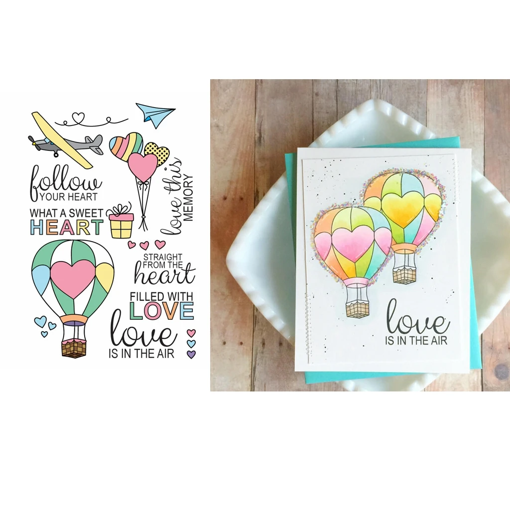 Love in the Air Silicone Stamp Rubber Seal Transparent Clear For Scrapbook Album Embossing Decor DIY Crafts 4x6in
Love in the Air Silicone Stamp Rubber Seal Transparent Clear For Scrapbook Album Embossing Decor DIY Crafts 4x6in