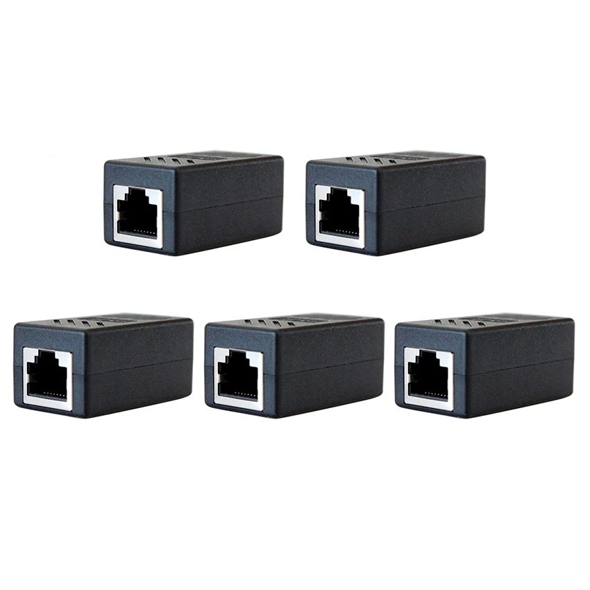 5PCS RJ45 Connector Cat7/6/5e Ethernet Adapter Network Extender Extension Cable for Ethernet Cable Female to Female
5PCS RJ45 Connector Cat7/6/5e Ethernet Adapter Network Extender Extension Cable for Ethernet Cable Female to Female