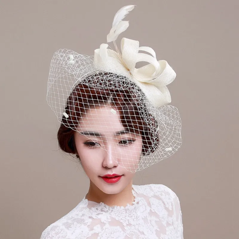 AHO079, Black/White/Beige Tulle Net Short Wedding Floral Feather Veils Birdcage Hair Clip Cap Fascinator Hair Accessories
AHO079, Black/White/Beige Tulle Net Short Wedding Floral Feather Veils Birdcage Hair Clip Cap Fascinator Hair Accessories