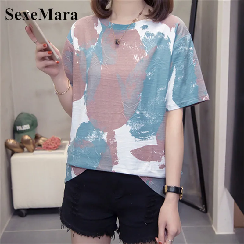 Summer Top Women XL Women's O-Neck Short-Sleeved T-Shirt Loose Thin And Versatile Shirt Tide Summer Tops For Women 2019
Summer Top Women XL Women's O-Neck Short-Sleeved T-Shirt Loose Thin And Versatile Shirt Tide Summer Tops For Women 2019