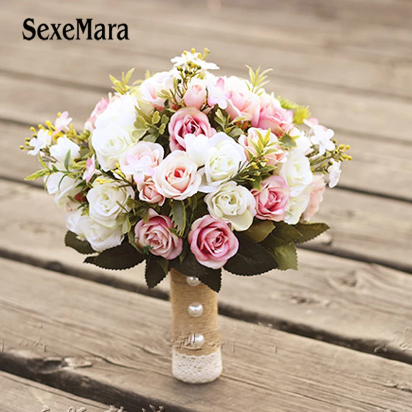 SexeMara New weding flower Bridesmaid Wedding Bride Bouquet Romantic Wedding Bouquet Flower Brides Wedding Accessories
SexeMara New weding flower Bridesmaid Wedding Bride Bouquet Romantic Wedding Bouquet Flower Brides Wedding Accessories