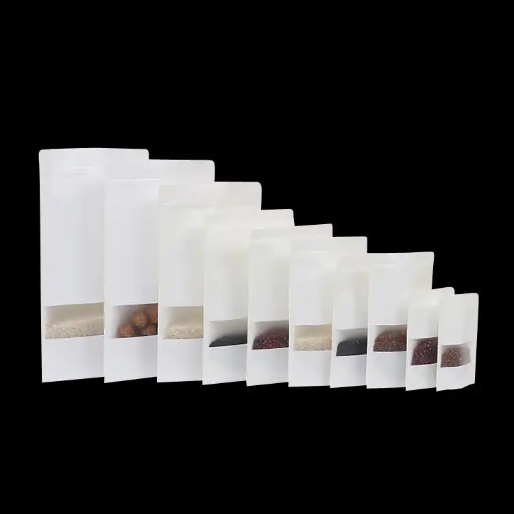 paper window bag stand up gift dried food fruit tea packaging