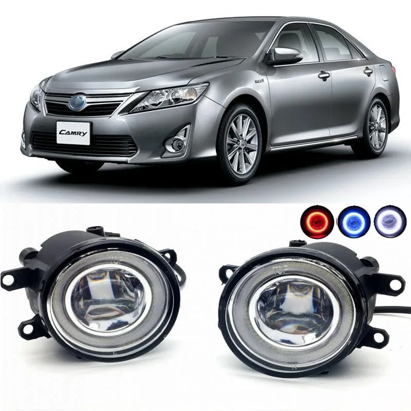 2 in 1 LED Cut-Line Lens Fog Lights Lamp 3 Colors Angel Eyes DRL Daytime Running Lights for Toyota Camry JP 2011-
2 in 1 LED Cut-Line Lens Fog Lights Lamp 3 Colors Angel Eyes DRL Daytime Running Lights for Toyota Camry JP 2011-
