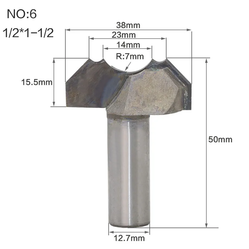 1pcs 8mm Shank 1-3/8" Double Arc Dragon Ball Bit Round Over Router Bits 1pcs 8mm Shank 1-3/8" Double Arc Dragon Ball Bit Round Over Router Bits