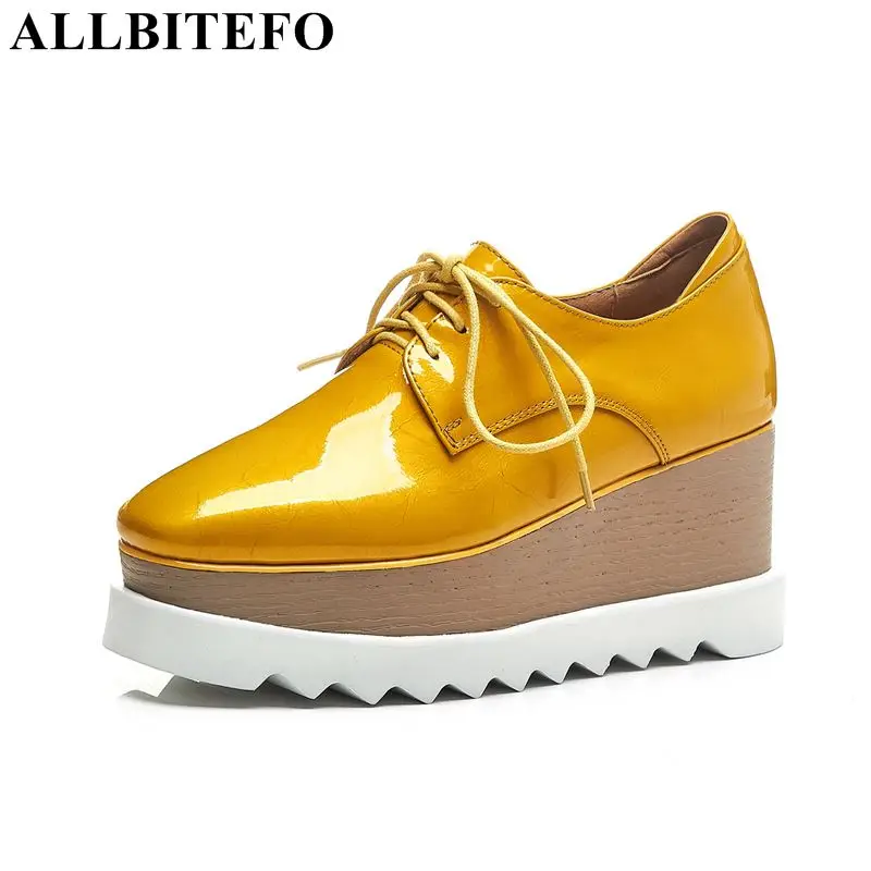 ALLBITEFO brand genuine leather women high heels shoes wedges heel platform comfortable girls shoes spring office ladies shoes
ALLBITEFO brand genuine leather women high heels shoes wedges heel platform comfortable girls shoes spring office ladies shoes