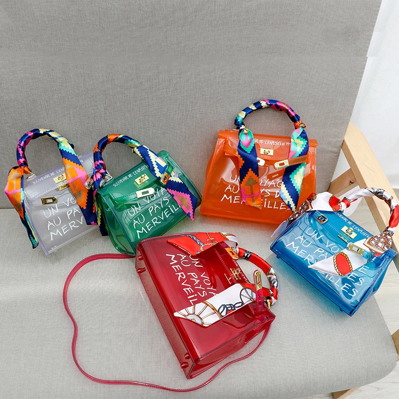 Un Voyage au Pays des Merveilles Clear Transparent PVC Shoulder Bags Women