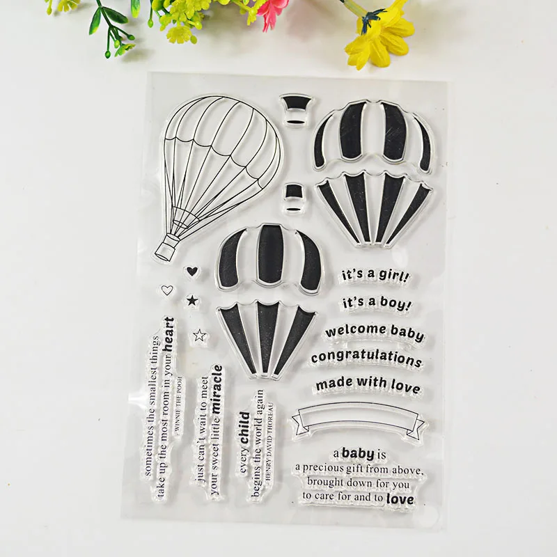 Baby welcome hot balloon Transparent Clear Stamps / Silicone Seals for DIY scrapbooking photo album/Card Making
Baby welcome hot balloon Transparent Clear Stamps / Silicone Seals for DIY scrapbooking photo album/Card Making