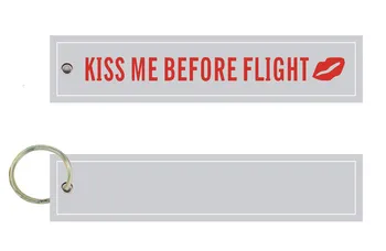 Customized Blank Kiss Me Before Flight Lip Fabric Embroidery Aviation Pilot Key Chain Twill +Ring
Customized Blank Kiss Me Before Flight Lip Fabric Embroidery Aviation Pilot Key Chain Twill +Ring