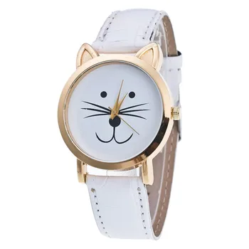Cat Face Pattern Leather Band Analog Quartz Vogue Wrist Watch Gift relogio masculino Uhren relojes Fe20
Cat Face Pattern Leather Band Analog Quartz Vogue Wrist Watch Gift relogio masculino Uhren relojes Fe20