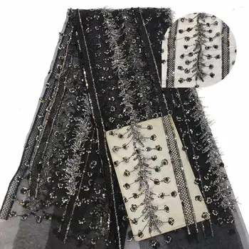 African Lace Fabric With Sequins Black Gold Line Lace Fabric 2019 High Quality Lace Trim African French Lace Fabric For Woman
African Lace Fabric With Sequins Black Gold Line Lace Fabric 2019 High Quality Lace Trim African French Lace Fabric For Woman