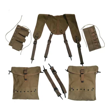 2 차 세계 대전 미국 전투 개별 메딕 장비 필드 키트 멜빵 복제 세트