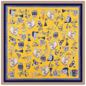 Women's 2019 spring and summer wild saddle pattern cartoon print 52*52cm satin silk elegant square scarf
Women's 2019 spring and summer wild saddle pattern cartoon print 52*52cm satin silk elegant square scarf