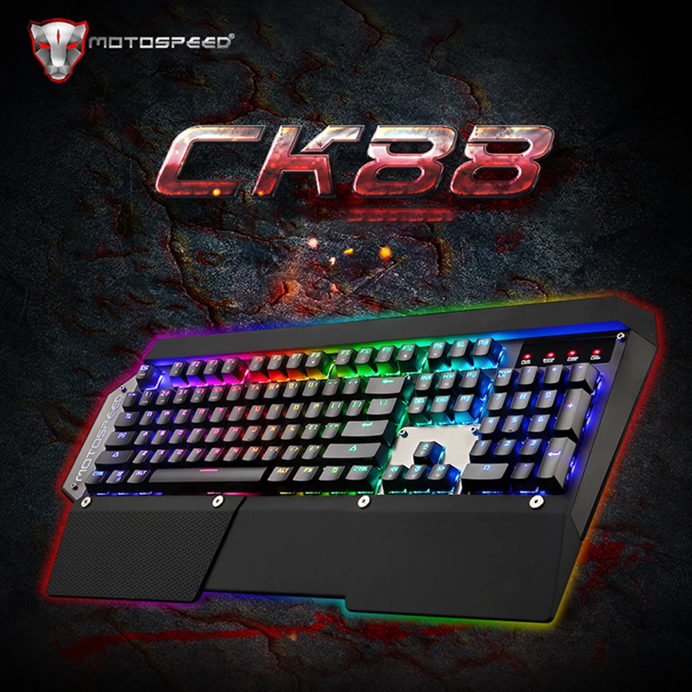 Motospeed CK88 USB 3.0 USB Wired Mechanical Keyboard Illuminated Gaming Keyboards RGB LED Indicator for Desktop Laptop
Motospeed CK88 USB 3.0 USB Wired Mechanical Keyboard Illuminated Gaming Keyboards RGB LED Indicator for Desktop Laptop