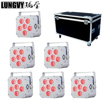 Free Shipping 6pcs/lot Flight Case Packing 6x18W 6in1 Battery Powered Wireless Led Par Light DMX Professional DJ Stage Light
Free Shipping 6pcs/lot Flight Case Packing 6x18W 6in1 Battery Powered Wireless Led Par Light DMX Professional DJ Stage Light