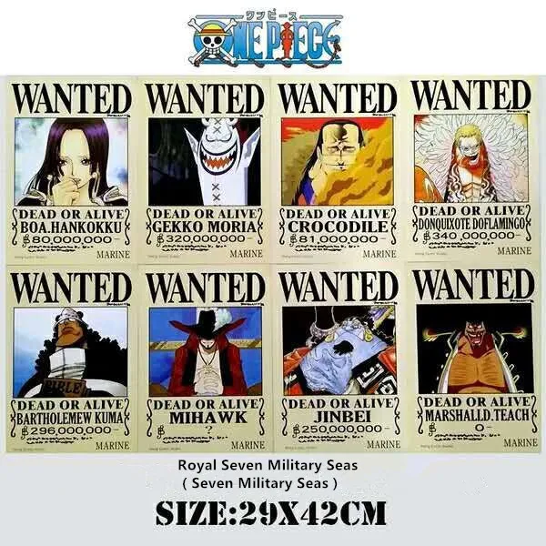 Royal 7 miitary ONE PIECE Wanted Posters