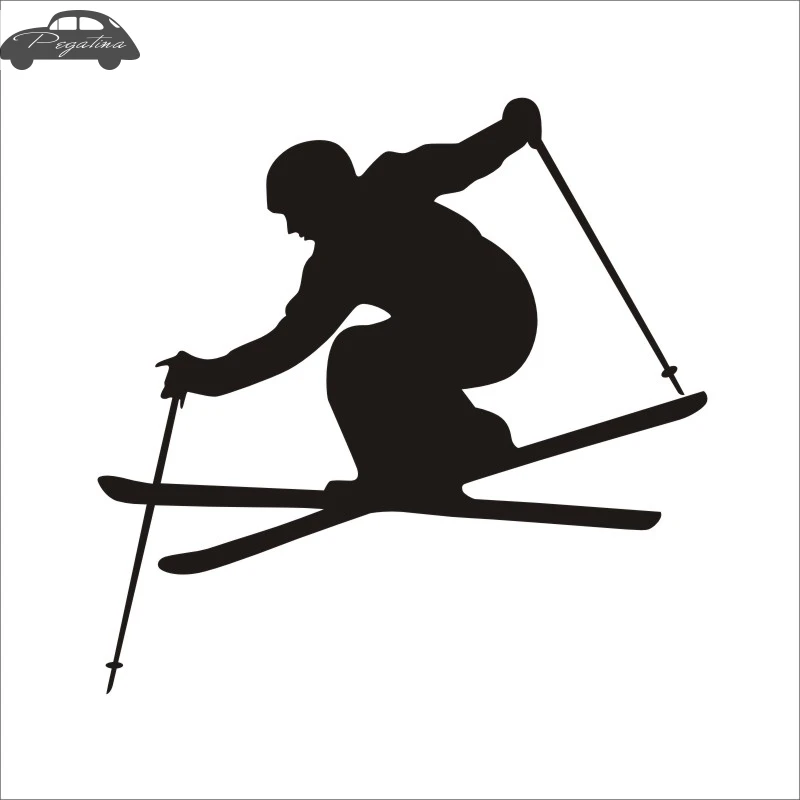 Pegatina Skiing Sticker Winter Sports Snow Decal Ski Posters Vinyl Wall Decals Decor Mural Skiing Sticker