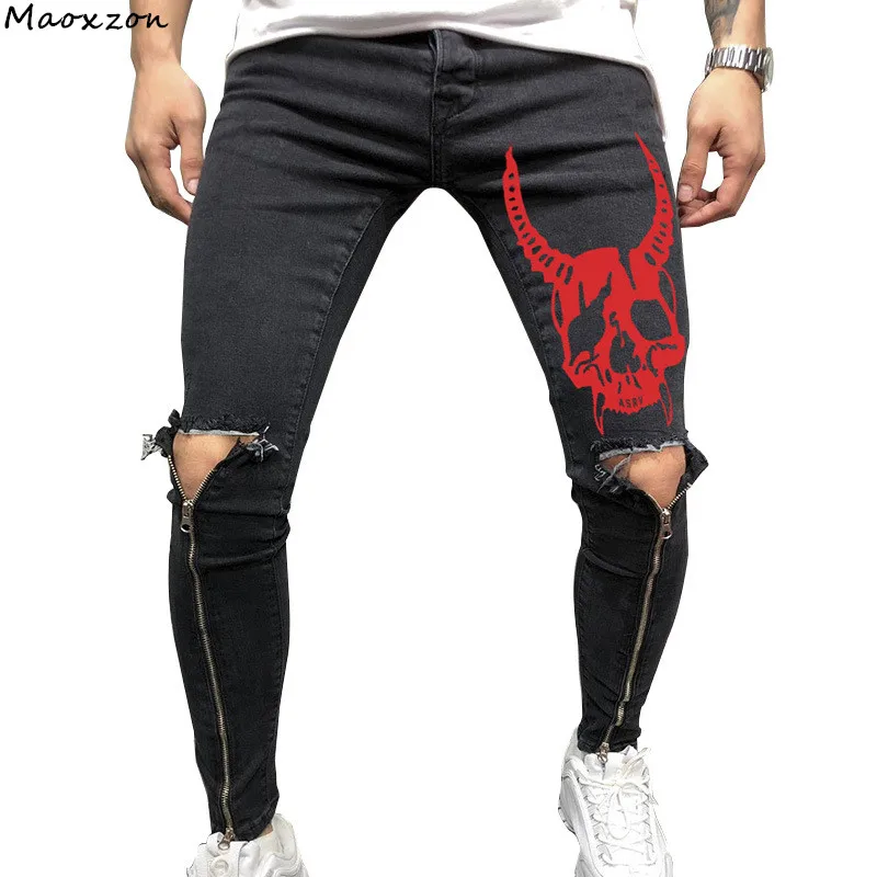 Maoxzon Mens Print Distressed Skinny Jeans For Male New Hole Zipper Casual Athleisure Sportswear Slim Long Denim Pencil Pants
Maoxzon Mens Print Distressed Skinny Jeans For Male New Hole Zipper Casual Athleisure Sportswear Slim Long Denim Pencil Pants