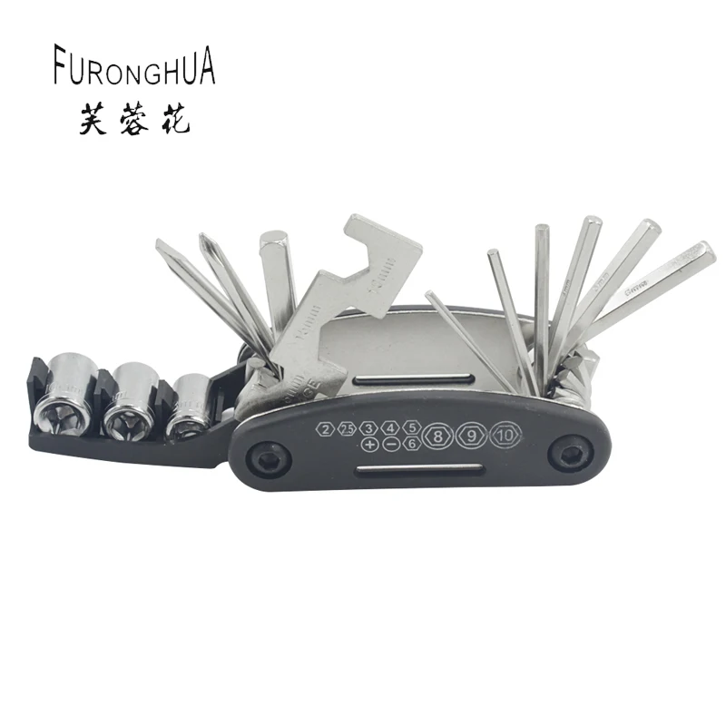 16-in-1 folding repair tool Hexagon repair tool Multi-functional combination mountain bike tool
16-in-1 folding repair tool Hexagon repair tool Multi-functional combination mountain bike tool