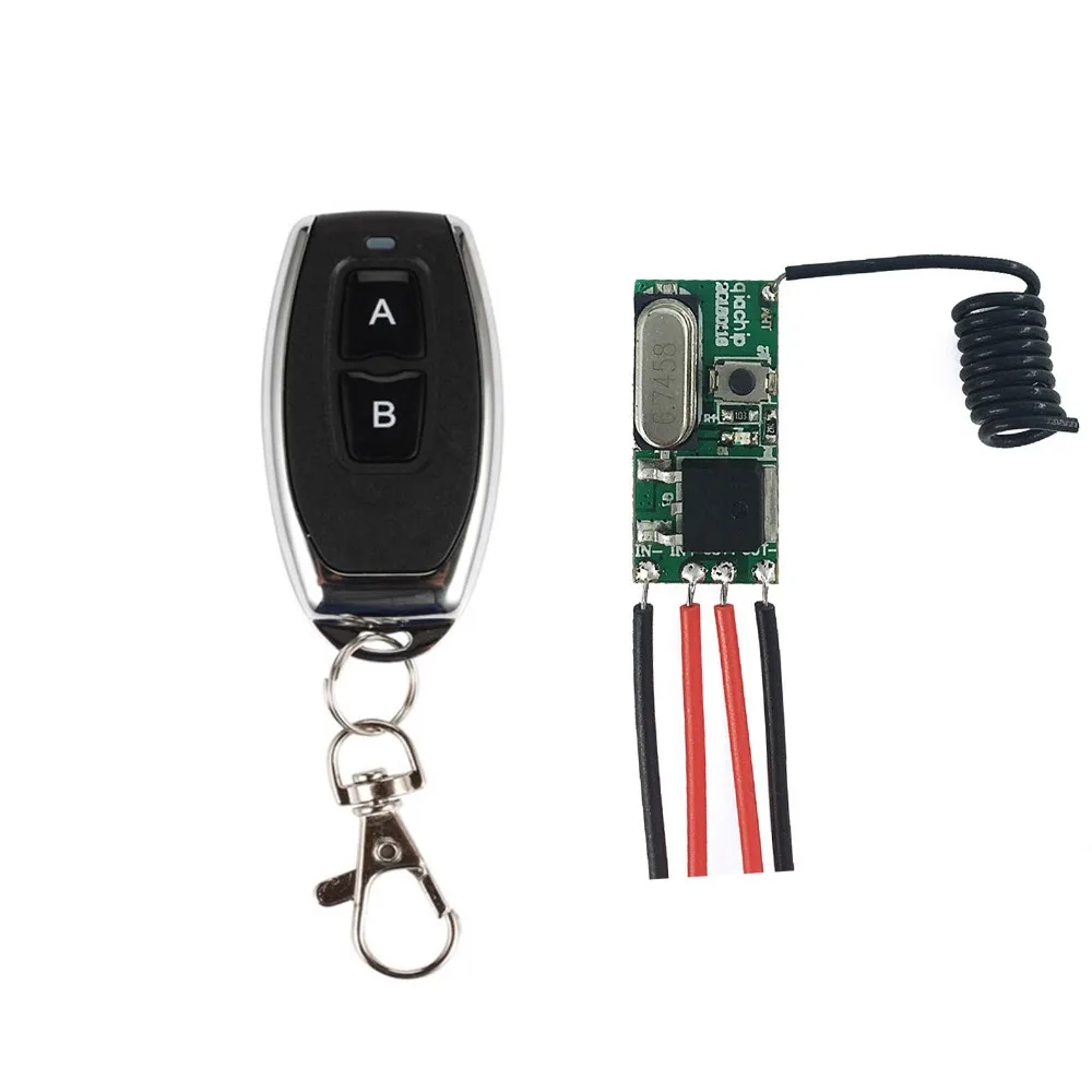 QIACHIP 433MHz Micro Wireless Remote Control Switch Long Range Mini Receiver 3.6V 12V 24V and 433 MHz Transmitter Remote Control
QIACHIP 433MHz Micro Wireless Remote Control Switch Long Range Mini Receiver 3.6V 12V 24V and 433 MHz Transmitter Remote Control
