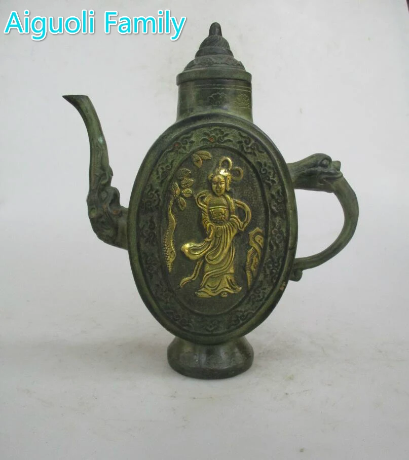 AAA+Rare Chinese Old Bronze Carved Royal Princess Tea Pot /Art Pot Craft For Home Decoration Antique Collection
AAA+Rare Chinese Old Bronze Carved Royal Princess Tea Pot /Art Pot Craft For Home Decoration Antique Collection