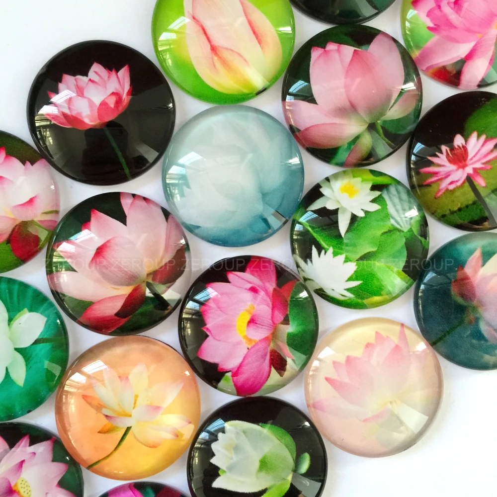 ZEROUP 12mm 20mm Round Glass Cabochon Lotus Pictures Mixed Pattern Fit Cameo Base Setting for Flat Back Jewelry BCH076
ZEROUP 12mm 20mm Round Glass Cabochon Lotus Pictures Mixed Pattern Fit Cameo Base Setting for Flat Back Jewelry BCH076