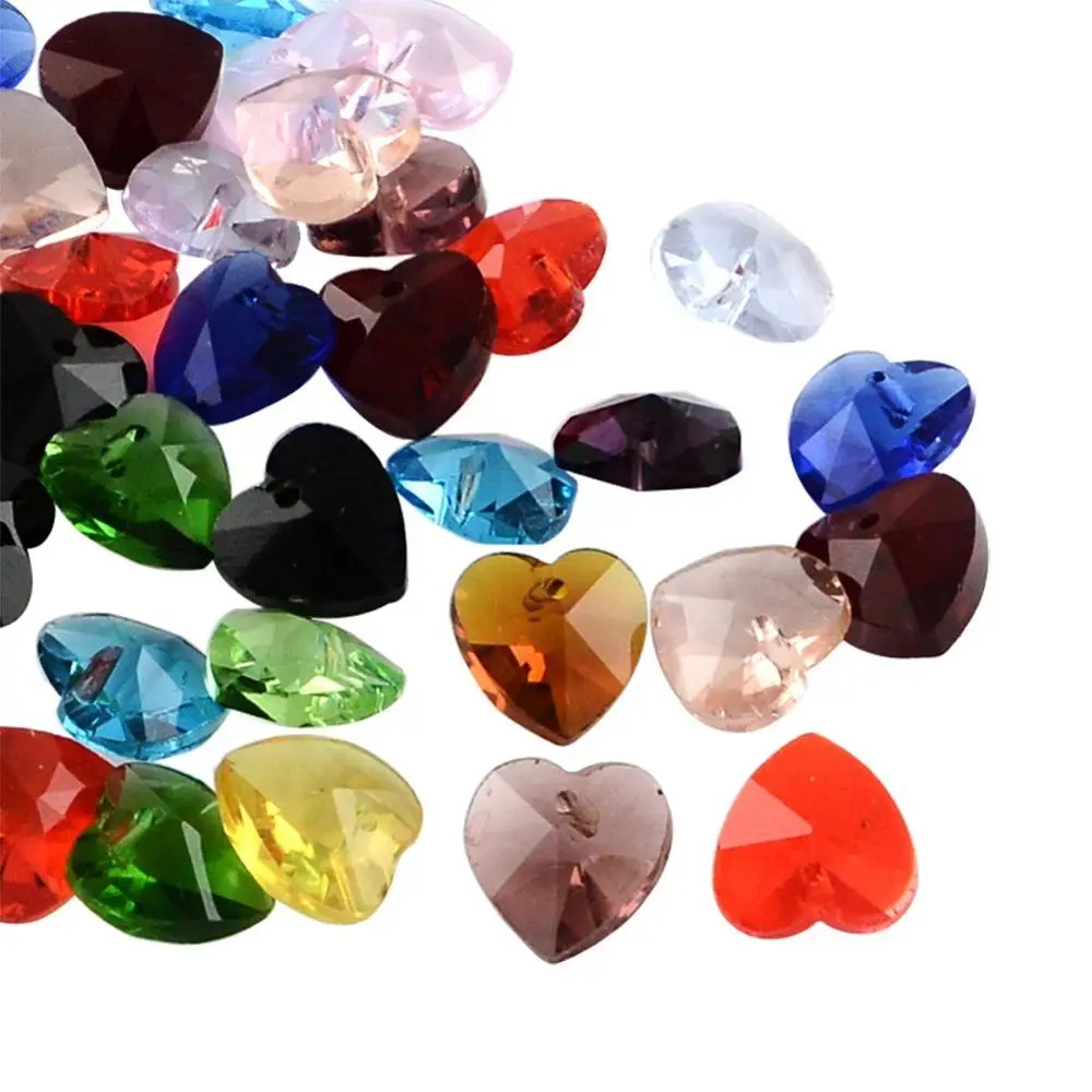100pcs/lot Mixed Color Glass Faceted Heart Transparent Grystal Charms Pendants for Necklace Decor 10x10x5mm(0.39"x0.39"x0.19")
100pcs/lot Mixed Color Glass Faceted Heart Transparent Grystal Charms Pendants for Necklace Decor 10x10x5mm(0.39"x0.39"x0.19")