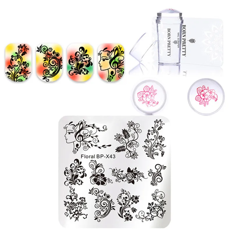 BORN PRETTY Lace Flower Nail Art Stamping Template With Stamper Scraper Set Animal Geometry Pattern Image Plate Nail Art Tool
BORN PRETTY Lace Flower Nail Art Stamping Template With Stamper Scraper Set Animal Geometry Pattern Image Plate Nail Art Tool