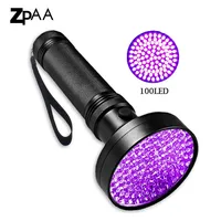 51/100 LED UV Flashlight Torch Light Black Light 395 nM Ultraviolet Blacklight Detector for Dog Urine, Pet Stains and Bed Bug image