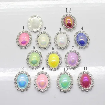 New 21*17 mm DIY Rhinestone Oval AB Pearl Button Wedding Decoration Material Metal Embellishment And Apparel
New 21*17 mm DIY Rhinestone Oval AB Pearl Button Wedding Decoration Material Metal Embellishment And Apparel
