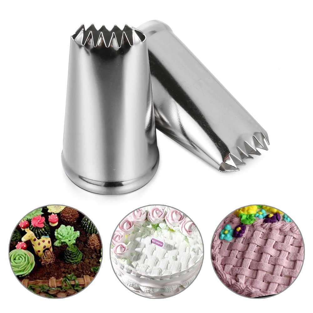 2PCS Stainless Steel Cake Icing Piping Nozzle Pastry Tips for Sugar Cream Cupcake Pastry Decorating Tools DIY Basket Weave Cake
2PCS Stainless Steel Cake Icing Piping Nozzle Pastry Tips for Sugar Cream Cupcake Pastry Decorating Tools DIY Basket Weave Cake