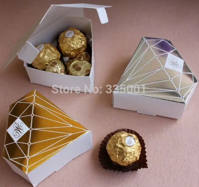 wedding party favor Chocolate sweet box--Diamond Shaped Favor Boxes Candy box party favor gift box 50pcs/lot
wedding party favor Chocolate sweet box--Diamond Shaped Favor Boxes Candy box party favor gift box 50pcs/lot