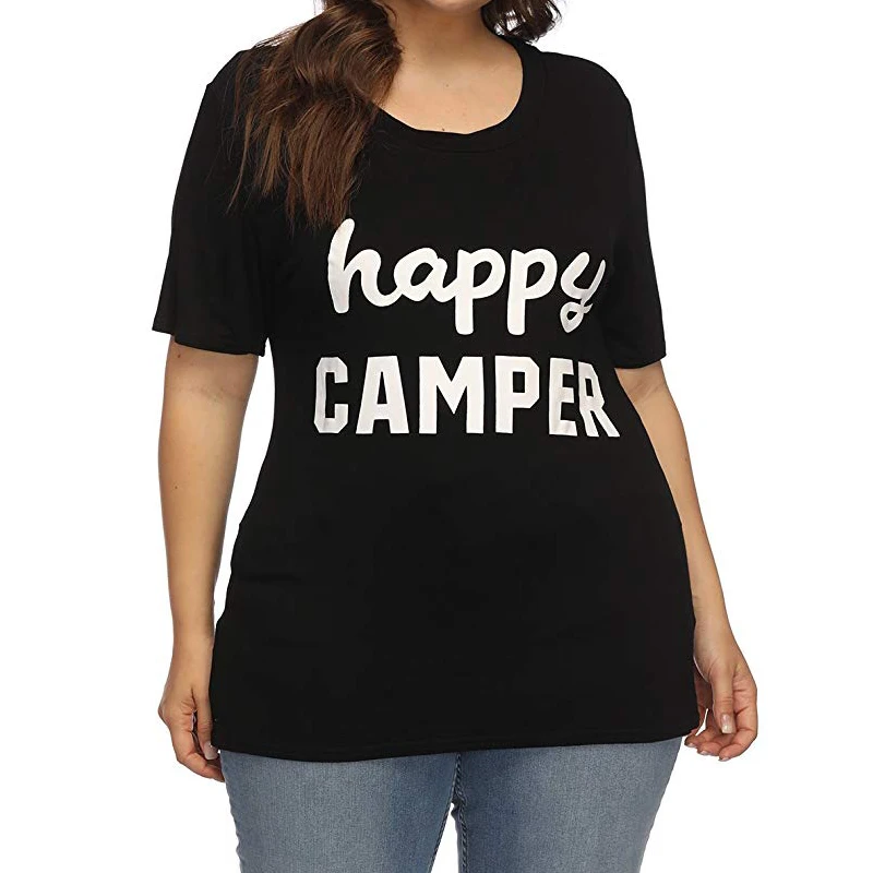 T-shirts women happy camper Letter Print Summer Woman T Shirts 2019 Fashion Large Size S-3XL loose Tee Shirt Women Tops NEW
T-shirts women happy camper Letter Print Summer Woman T Shirts 2019 Fashion Large Size S-3XL loose Tee Shirt Women Tops NEW
