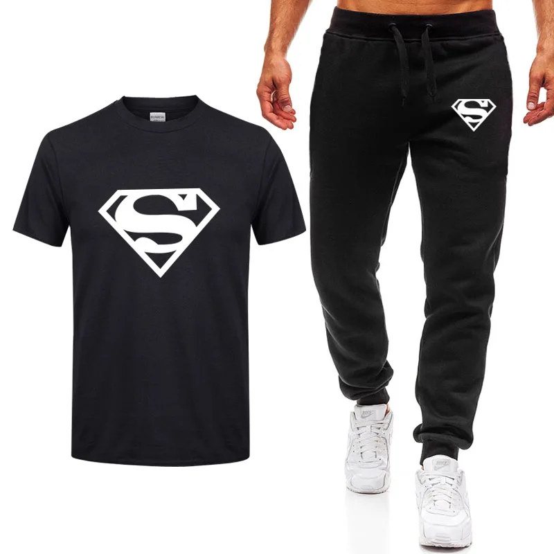 Summe 100% Cotton tee shirt short sleeve T Shirt+pants Suit casual men tshirt superman print men t shirt Fitness Cosplay Costume
Summe 100% Cotton tee shirt short sleeve T Shirt+pants Suit casual men tshirt superman print men t shirt Fitness Cosplay Costume