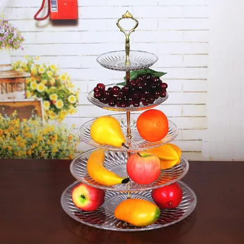 Fruit Dishes Transparent Acrylic Fruit Plate PC Plastic Multi-layer Cake Plate Creative Dish Crown Handle Trays
Fruit Dishes Transparent Acrylic Fruit Plate PC Plastic Multi-layer Cake Plate Creative Dish Crown Handle Trays