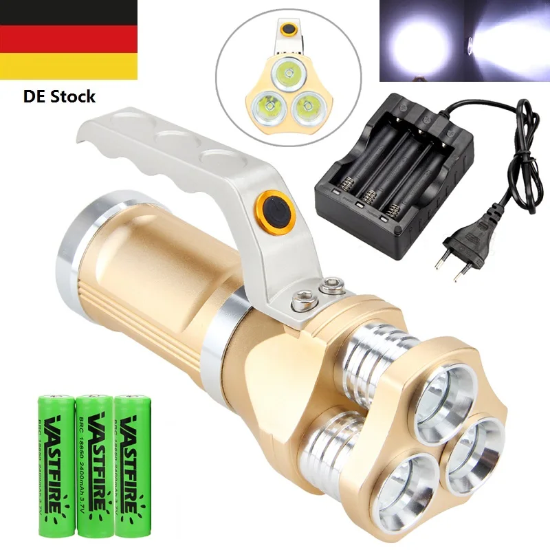 DE STOCK Ultra Bright Flashlight XM-L T6 LED Original High Lumen waterproof flashlight for outdoor hunting fishing camping
DE STOCK Ultra Bright Flashlight XM-L T6 LED Original High Lumen waterproof flashlight for outdoor hunting fishing camping