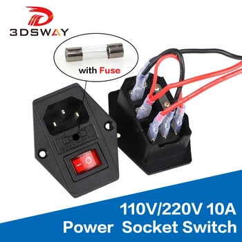 3DSWAY 3D Printer Parts 110V/220V 10A Power Supply Socker Switch Tripod Feet with Fuse Short Circuit Protection with 20cm Cable
3DSWAY 3D Printer Parts 110V/220V 10A Power Supply Socker Switch Tripod Feet with Fuse Short Circuit Protection with 20cm Cable