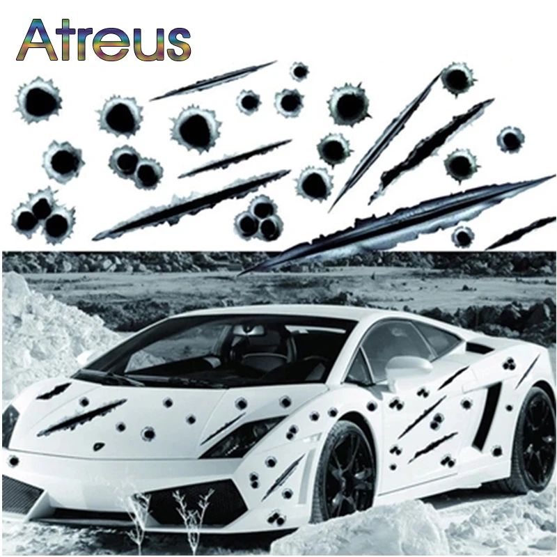 Atreus 3D Cool Bullet Hole Car Stickers Accessories for Ford Fiest Mondeo Kuga Ranger Fusion Volkswagen Polo Passat B5 B6 Golf 4
Atreus 3D Cool Bullet Hole Car Stickers Accessories for Ford Fiest Mondeo Kuga Ranger Fusion Volkswagen Polo Passat B5 B6 Golf 4