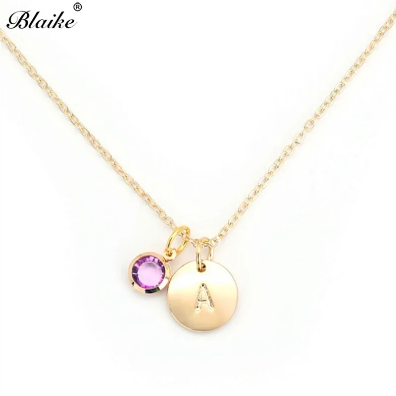 Blaike Personality 26 Letters Pendant Necklace Random Zircon Birthstone Necklaces For Women Gold Color Jewelry Birthday Gifts
Blaike Personality 26 Letters Pendant Necklace Random Zircon Birthstone Necklaces For Women Gold Color Jewelry Birthday Gifts