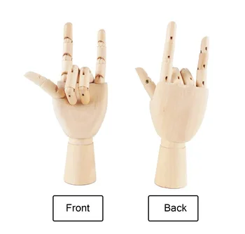 1 pair Hand 10" Wooden Sectioned Opposable Articulated Hand Manikin Hand Model for Drawing Painting Left+Right Hand
1 pair Hand 10" Wooden Sectioned Opposable Articulated Hand Manikin Hand Model for Drawing Painting Left+Right Hand