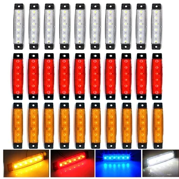 40pcs Yellow Blue White Red 6 SMD LED Auto Car Bus Truck Lorry Side Marker Indicator low Led Trailer Light Rear Side Lamp
40pcs Yellow Blue White Red 6 SMD LED Auto Car Bus Truck Lorry Side Marker Indicator low Led Trailer Light Rear Side Lamp