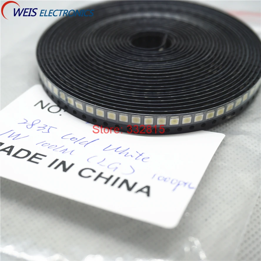 1000pcs 2835 COLD WHITE 1W 100LM 2.8*3.5*0.6mm LED 3V 3528 Light beads For TV/LCD Backlight LATWT470RELZK
1000pcs 2835 COLD WHITE 1W 100LM 2.8*3.5*0.6mm LED 3V 3528 Light beads For TV/LCD Backlight LATWT470RELZK